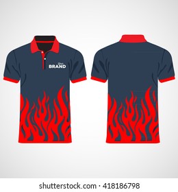 Color men polo shirts. Design template. Vector illustration