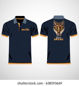 Color men polo shirts. Design template. Vector illustration