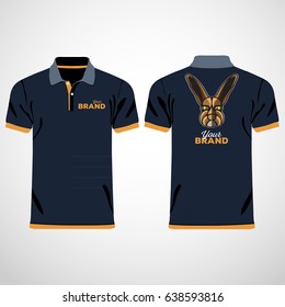 Color men polo shirts. Design template. Vector illustration