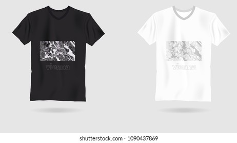 Color men polo shirts. Vector illustration