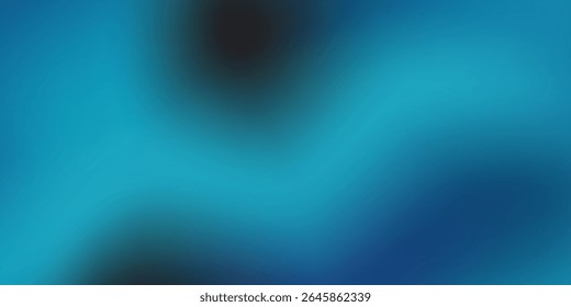 Luces de degradado de malla de color sobre fondo negro y textura de gradación de grano abstracto azul ilustraciones naturales buenas simples