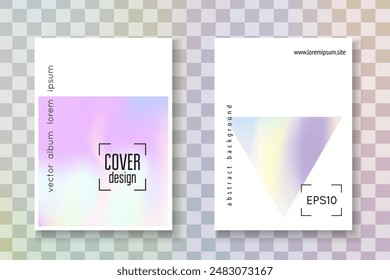 Color Mesh. Isolated 90s Brochure. Modern Vector. Pearlescent Foil. Purple Geometry Paper. Pastel Screen. Holograph Presentation. Blue Color Mesh