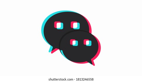 Color message isolated on a white background. Message from a popular social network. Vector illustration