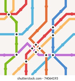 Color metro scheme seamless background