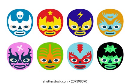 Color mexican wrestlers mask for kids