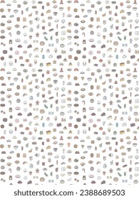 Color mini food and drink pattern wallpaper illustration