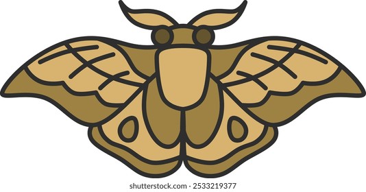 Color mini insect single item icon moth