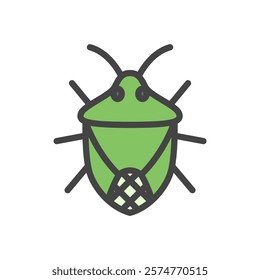 Color mini insect single item icon stink bug