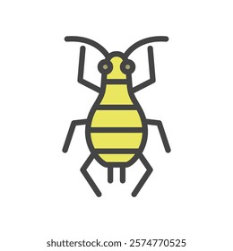 Color mini insect single item icon Aphid