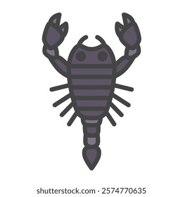 Color mini insect single item icon scorpion