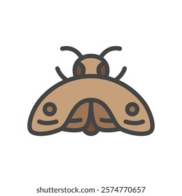 Color mini insect single item icon moth