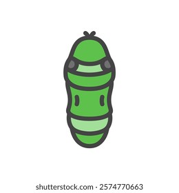 Color mini insect single item icon caterpillar