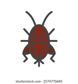 Color mini insect single item icon cricket