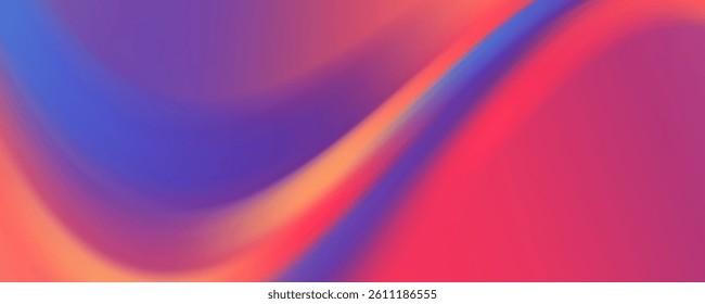 Color mix. Modern blurred texture. Fluid gradient mesh. Abstract wavy background. Liquid vibrant colour flow. Template for posters, ad banners, brochures, flyers, covers, websites.