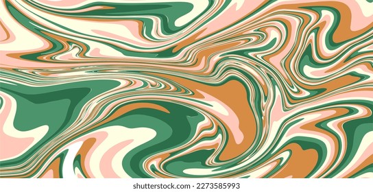 Color mixed liquid marble background with vibrant hues and swirling patterns 