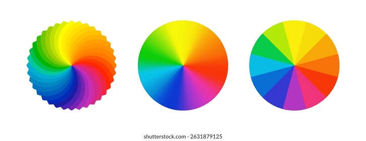 Vetor de roda de mistura de cores. Gráfico de círculo vibrante com esquemas de cores primárias, secundárias e complementares para uso de aprendizado e design.