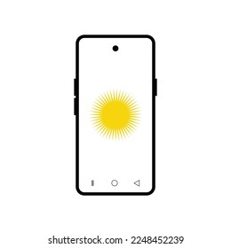 color mobile phone vector icon 2023, new Smartphone Icon Vector Illustration Style vector icon