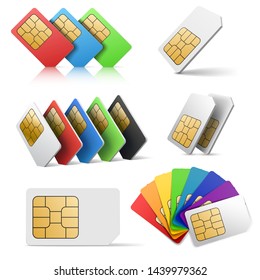 color mobile sim cards set