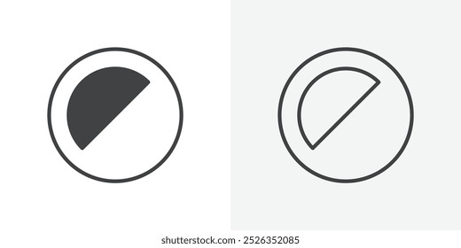 Color mode icon flat and simple set design