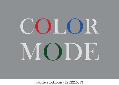 Color Mode text vector t-shirt design. Technology concept word design. Multicolor typography vector design