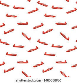 Color model of an old airplane flying in the sky. Seamless pattern. Vector illustration. EPS10