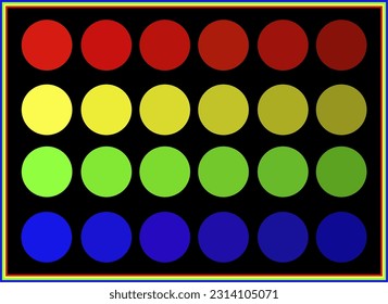 color models in red yellow green blue circles