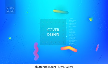 Color modern background. Colorful presentation backdrop. Cover design template. Vector background for poster, report, banner, any document page. Liquid fluid trendy futuristic color shapes. A4