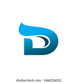 color modern d logo design