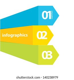 Color modern Design template / can be used for infographics / numbered banners / horizontal cutout lines / graphic or website layout vector