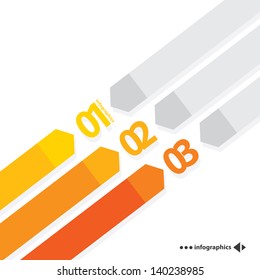 Color modern Design template / can be used for infographics / numbered banners / horizontal cutout lines / graphic or website layout vector