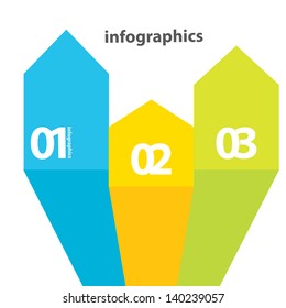 Color modern Design template / can be used for infographics / numbered banners / horizontal cutout lines / graphic or website layout vector