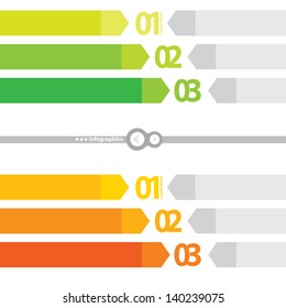 Color modern Design template / can be used for infographics / numbered banners / horizontal cutout lines / graphic or website layout vector