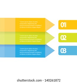 Color modern Design template / can be used for infographics / numbered banners / horizontal cutout lines / graphic or website layout vector