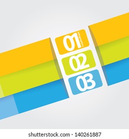 Color modern Design template / can be used for infographics / numbered banners / horizontal cutout lines / graphic or website layout vector