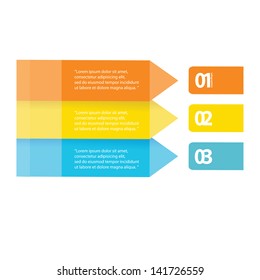 Color modern Design template / can be used for infographics / numbered banners / horizontal cutout lines / graphic or website layout vector