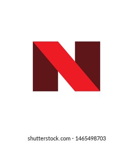 color modern n logo design