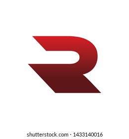 color modern r logo design