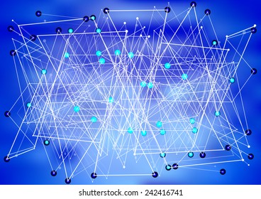 color modern vector background with connection scheme