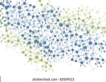 color molecule connection vector background