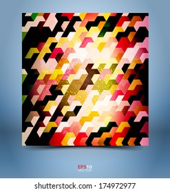 Color mosaic abstraction template for creative design