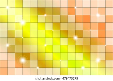 color mosaic of bright colorful. Yellow, red and orange colors. Vector illustration. For the design, printing, Wallpaper.