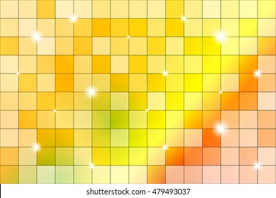 color mosaic of bright colorful. Yellow, red and orange colors. Vector illustration. For the design, printing, Wallpaper.