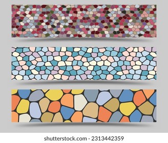 Mosaico de color. Un conjunto de elementos decorativos, decoración, diseño creativo e ideas creativas