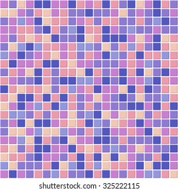 Color Mosaic Tiles Texture with White Filling. Vector