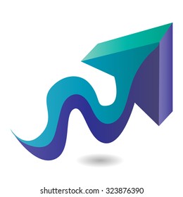 color motion arrow, vector illustration