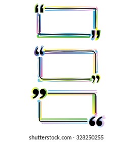 Color Motivation Quote. Quote text bubbles. Icon