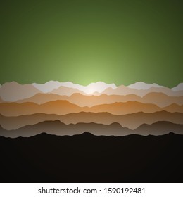 Color Mountains Landscape Generative Art background illustration