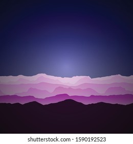 Color Mountains Landscape Generative Art background illustration