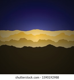 Color Mountains Landscape Generative Art background illustration
