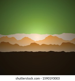 Color Mountains Landscape Generative Art background illustration